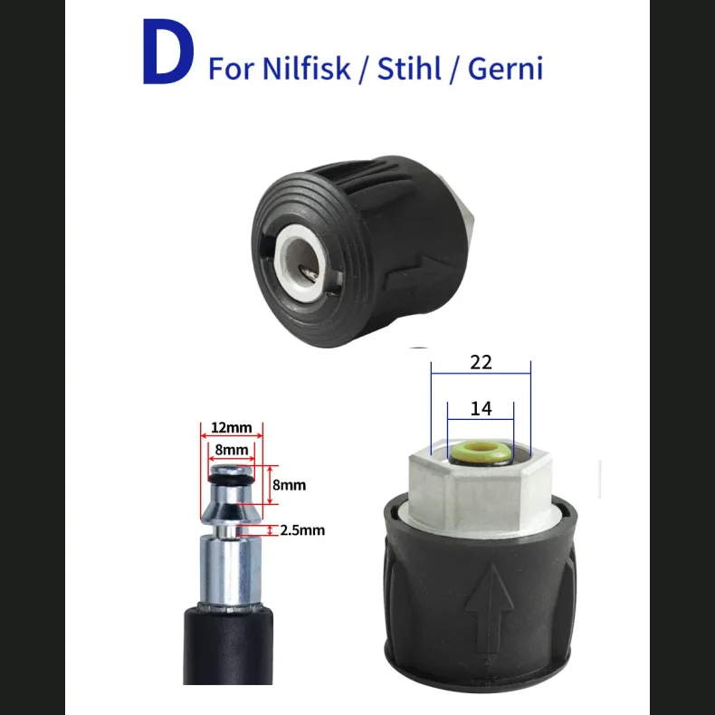 Nilfisk, BigBoi, Bosch/Gerni/Sthil quick adapter